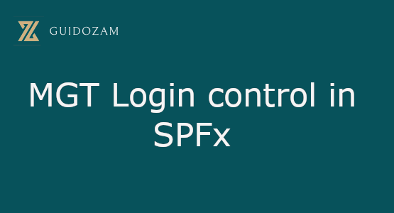 MGT Login control in SPFx