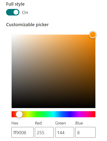 Overview of the Color Picker control from the PnP Property Controls – I ...